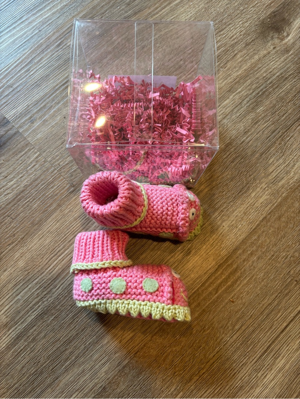 Artwalk Handmade Knit Baby Booties pink  One Size